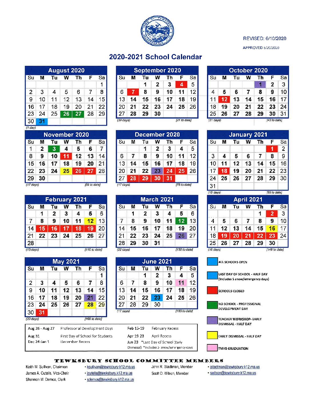 millbury public schools calendar