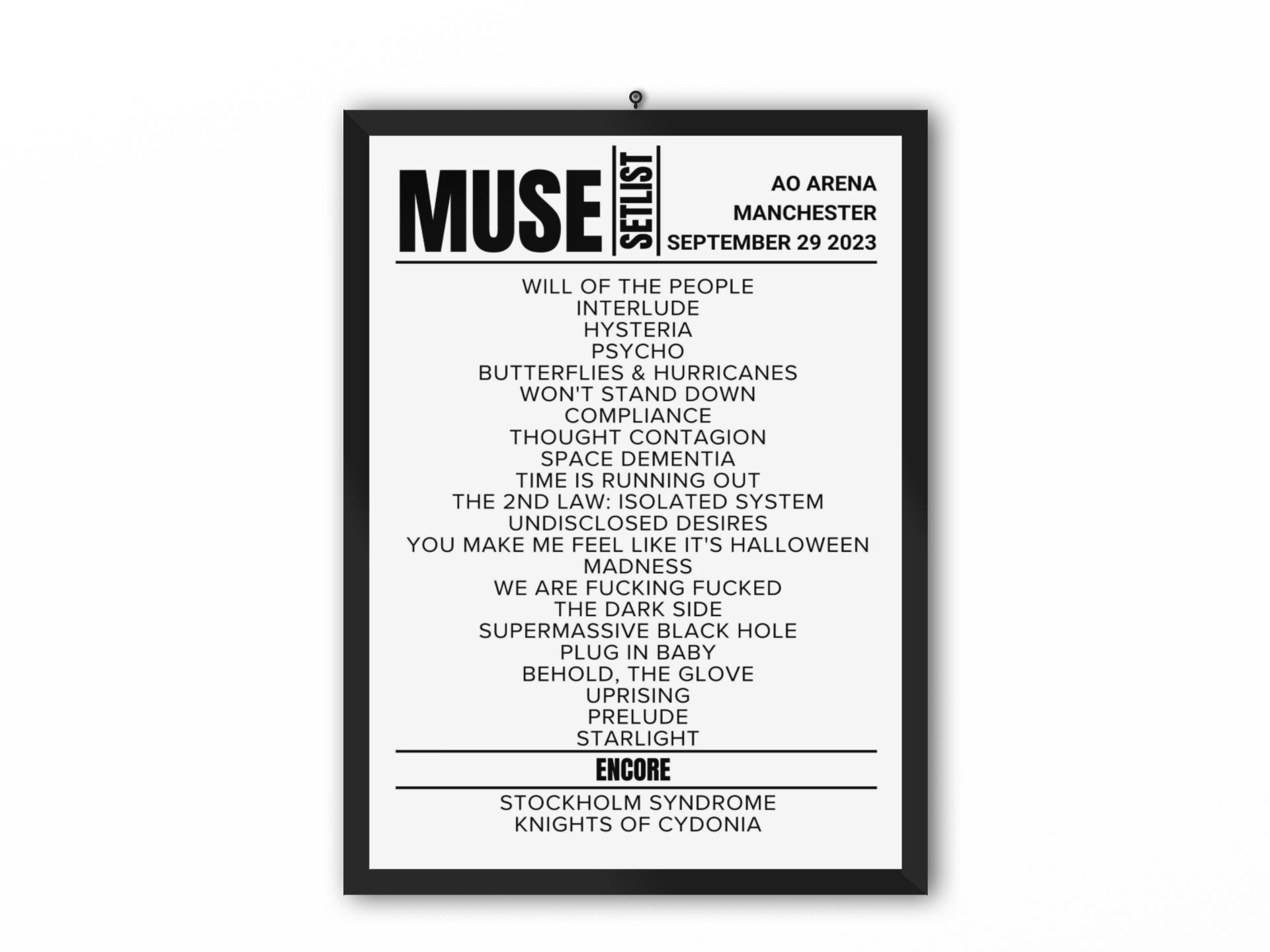 muse setlist manchester 2023