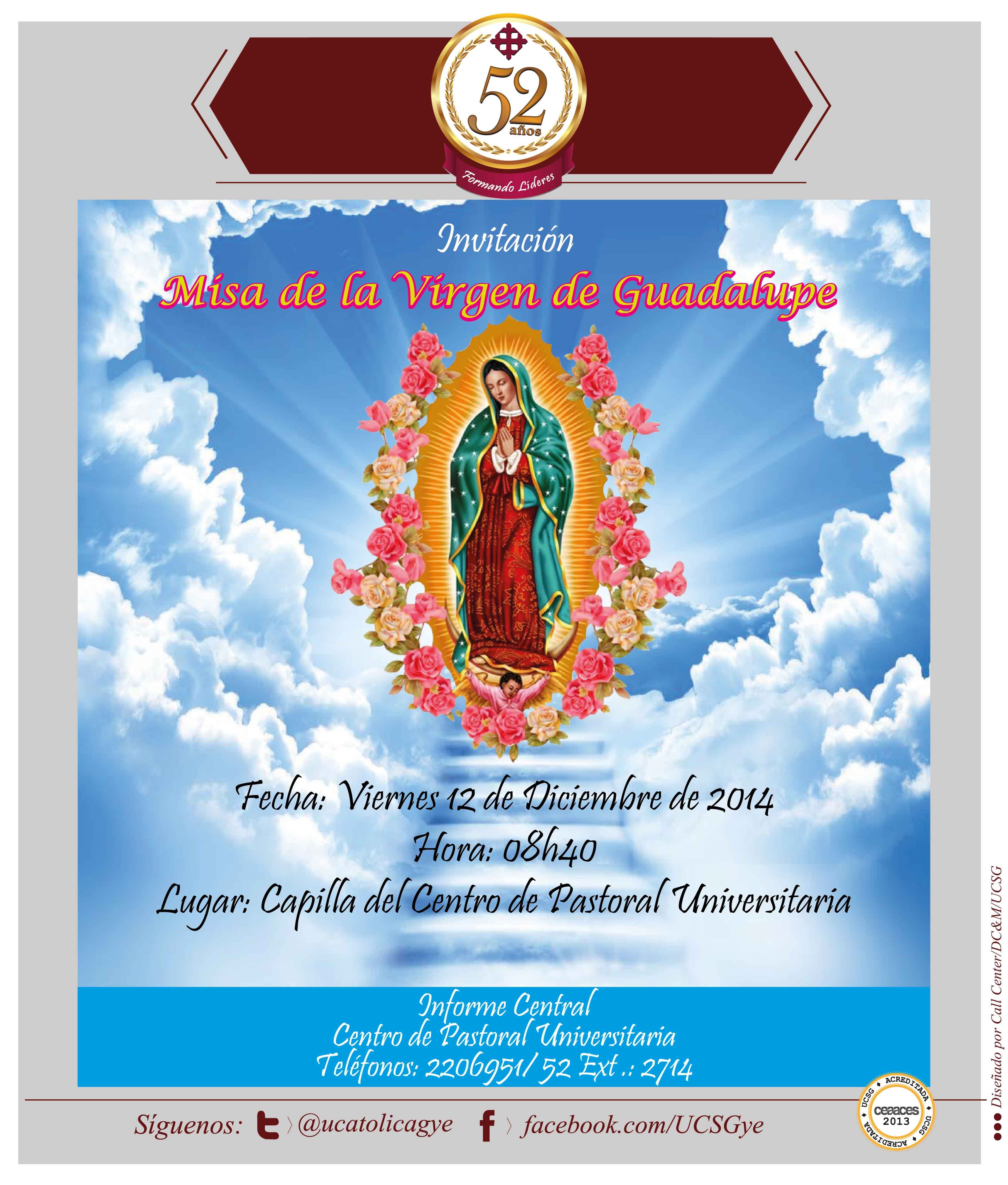 invitaciones de la virgen de guadalupe para imprimir