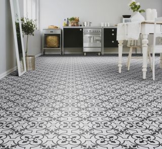 vinyl flooring victorian tile effect