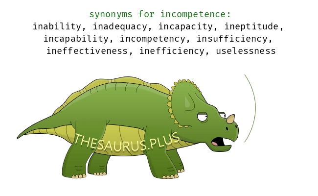 synonym for incompetence