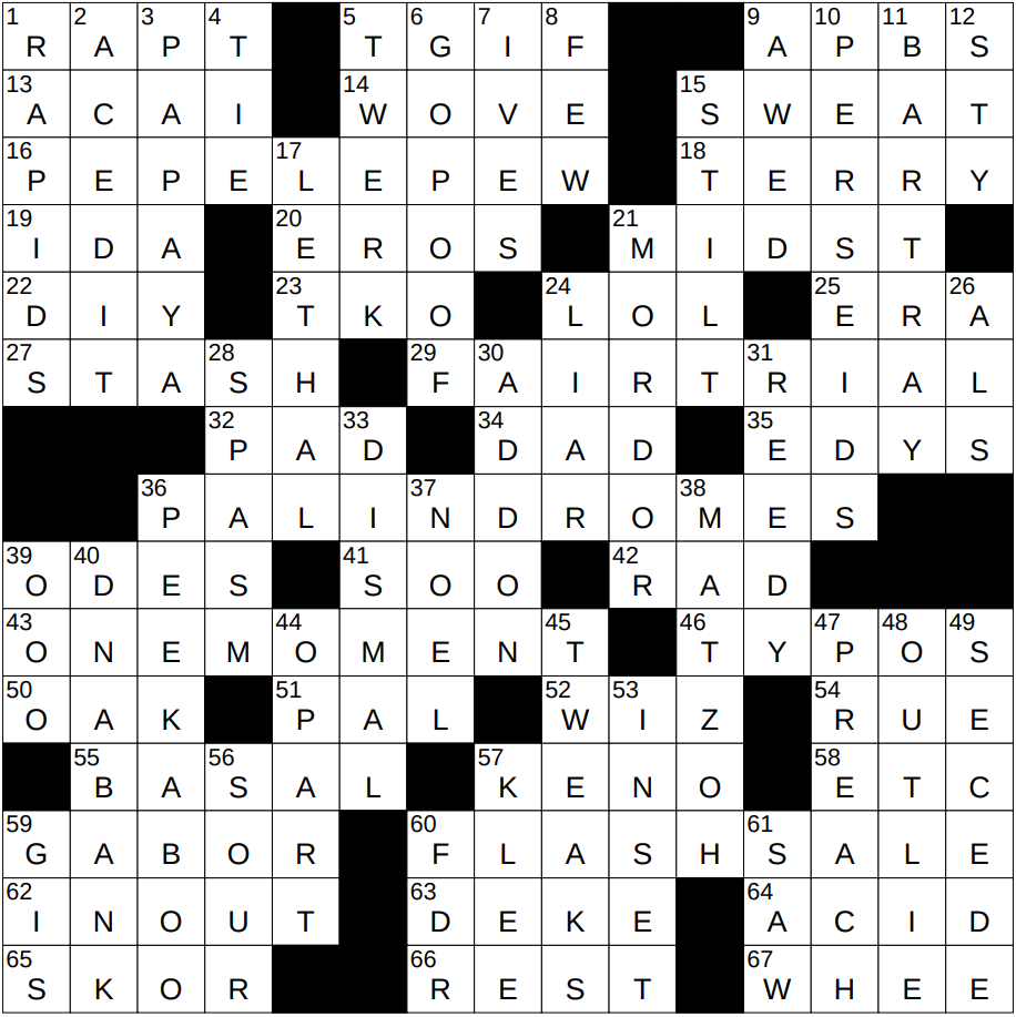 impartially crossword clue