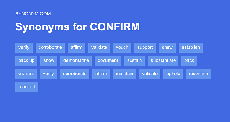 confirm synonym