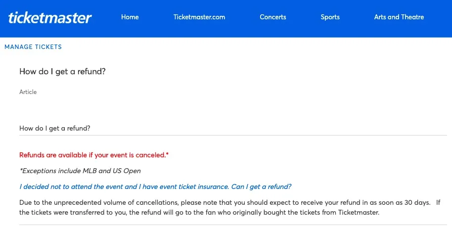 return tickets to ticketmaster