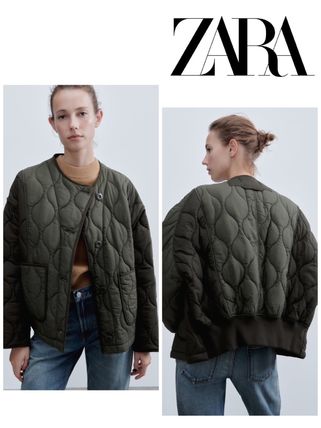 zara jacket quilted