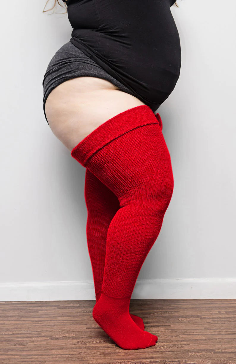 plus size thigh high socks