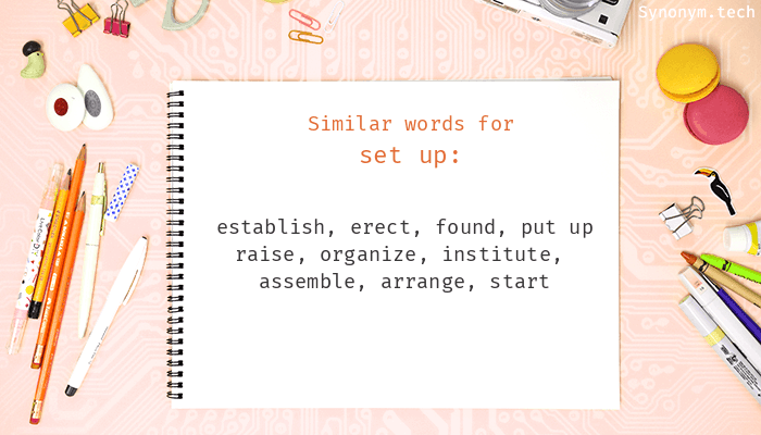 synonym of set up