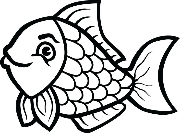 fish clip art black and white