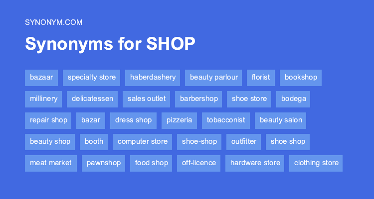 synonym for shop