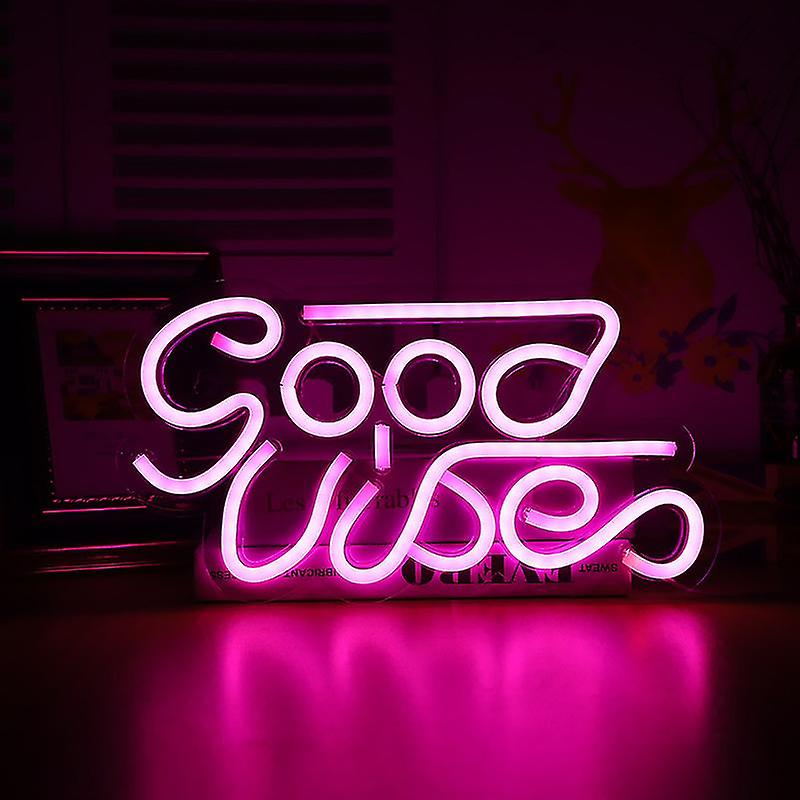 good vibes neon sign