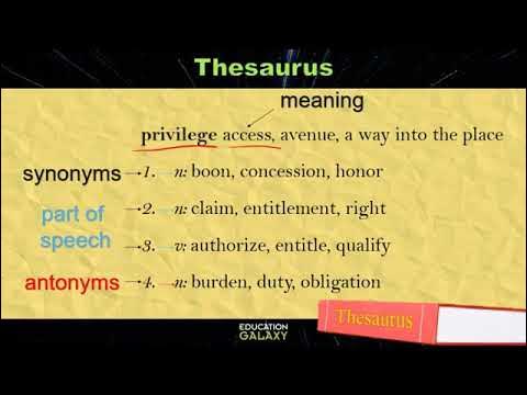 define thesaurus