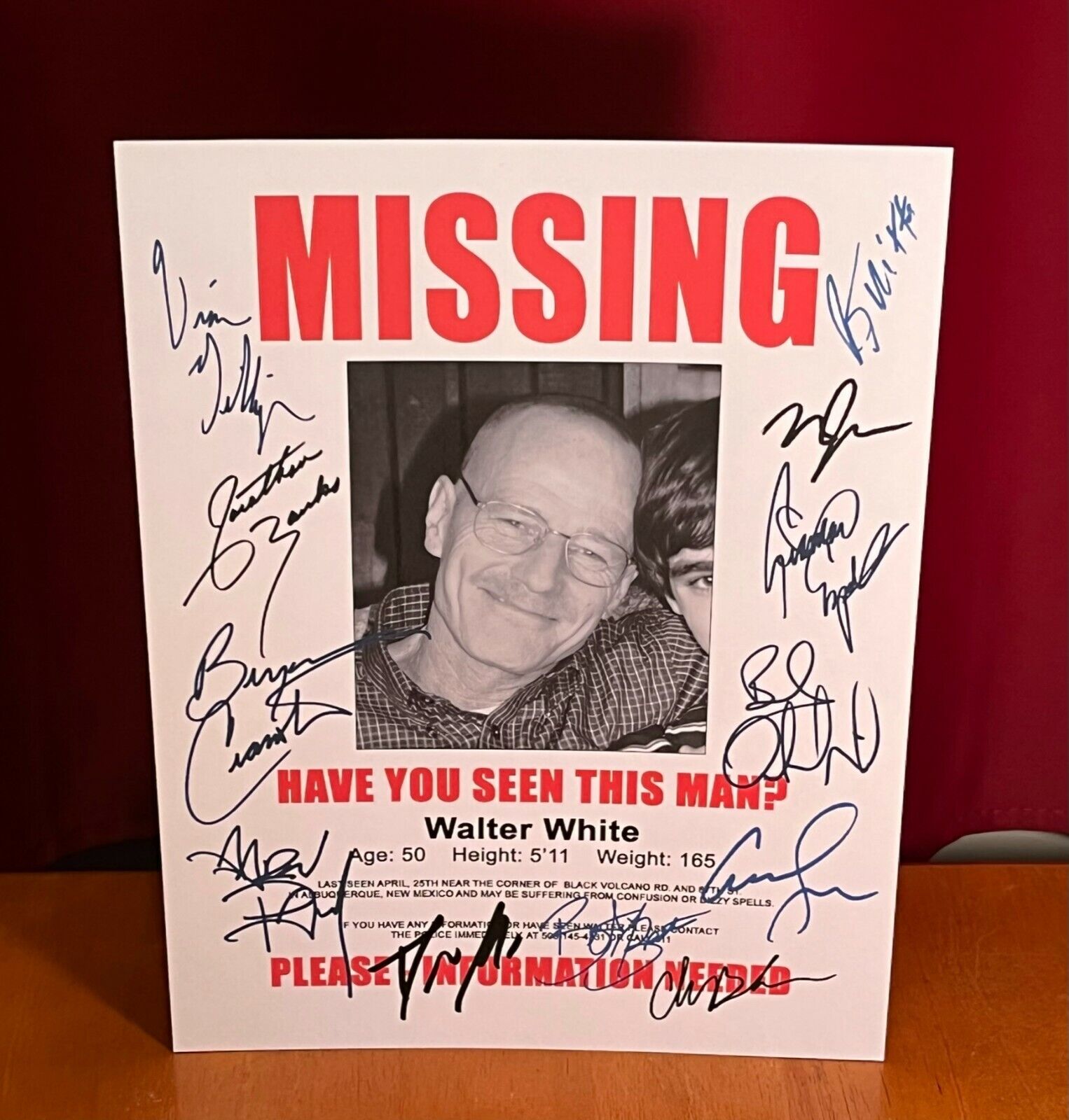 missing walter white poster