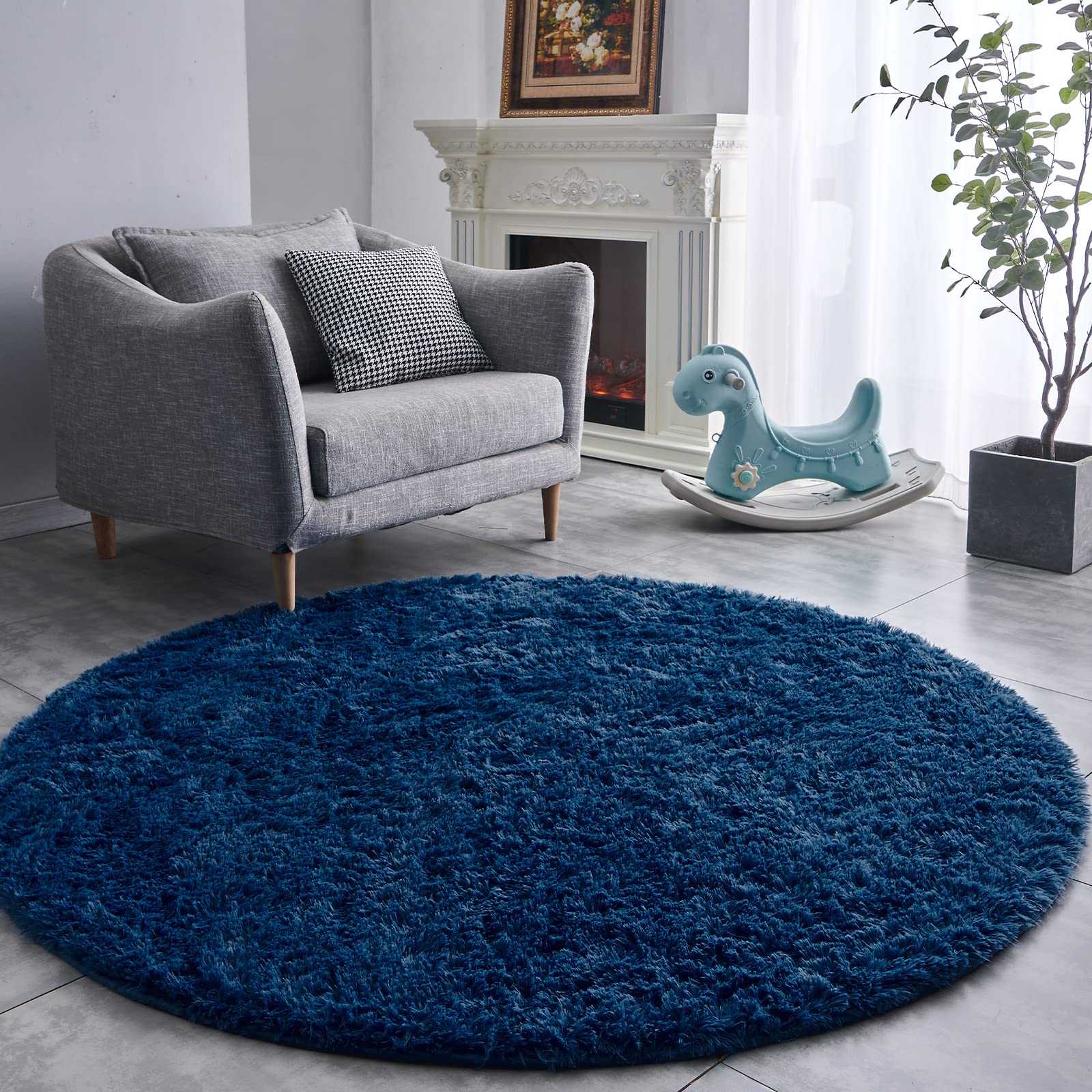 blue rug circle