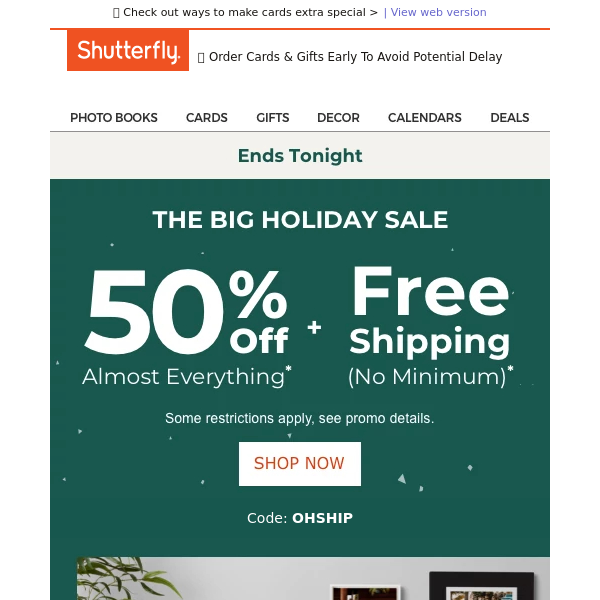 free shutterfly shipping code