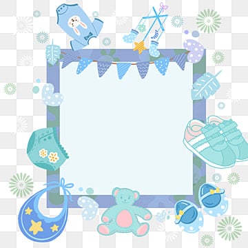 baby boy christening frame png