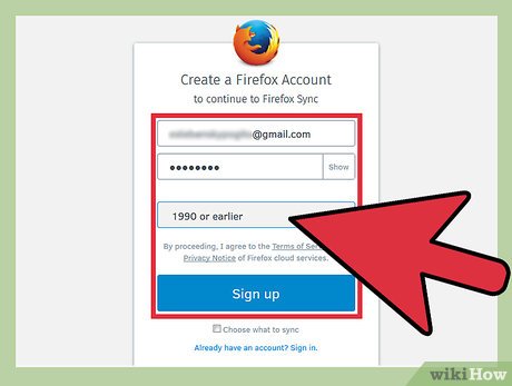 firefox account