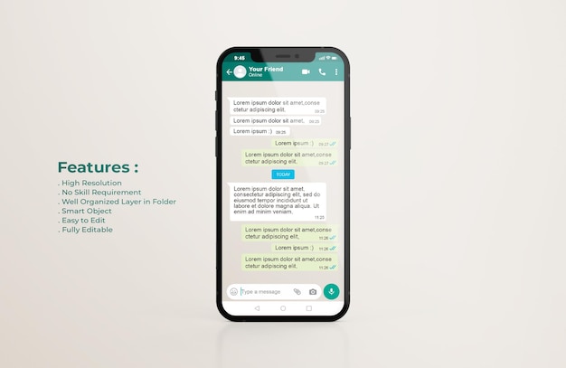 whatsapp mockup