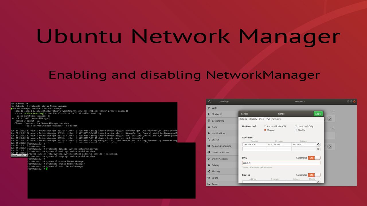 install ubuntu network manager