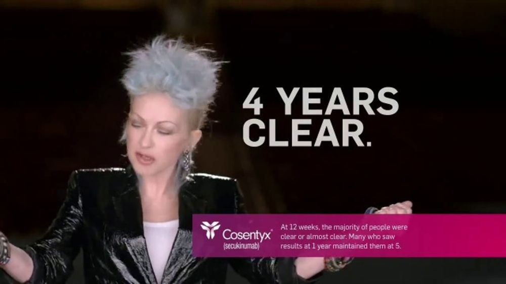 cyndi lauper in psoriasis commercial