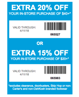 carters promo codes