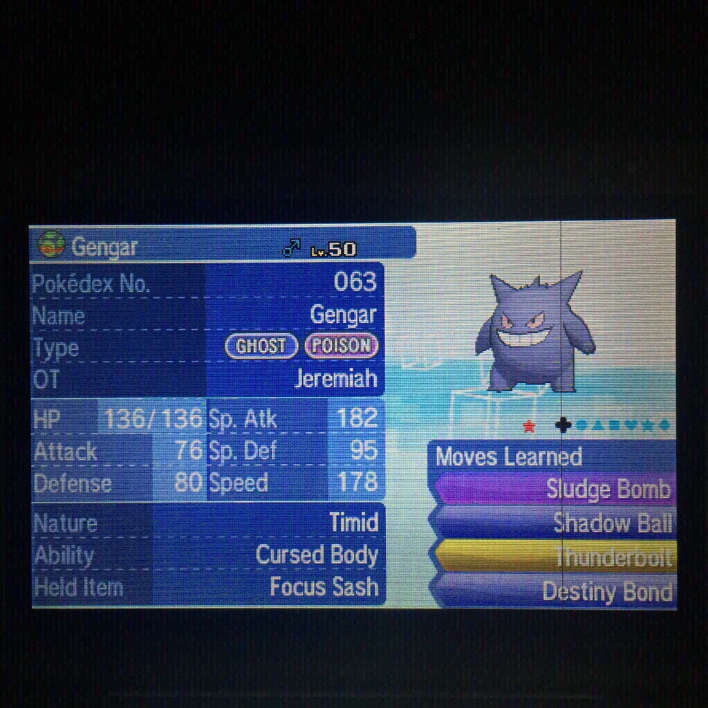 gengar moveset