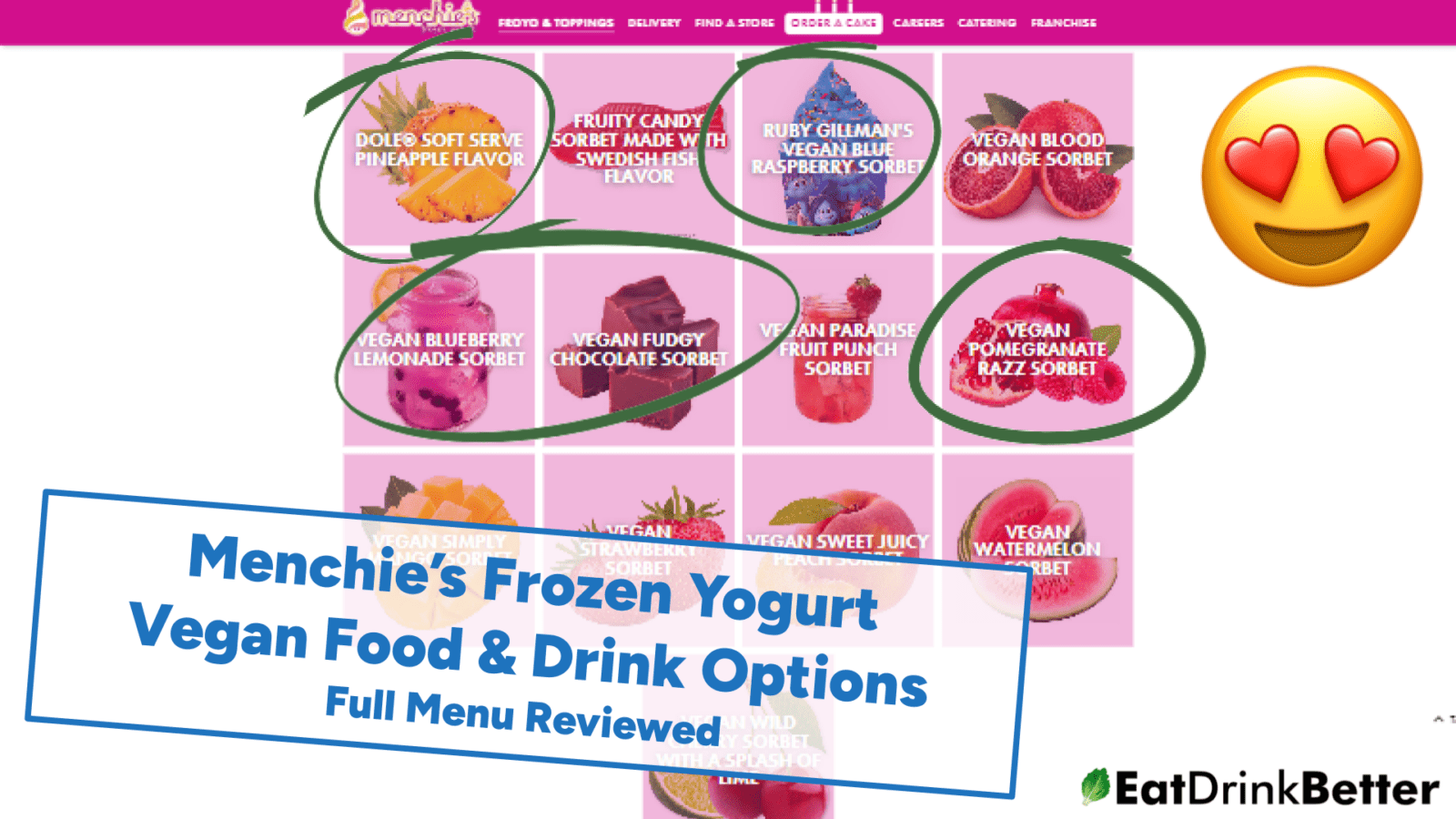 menchies frozen yogurt menu