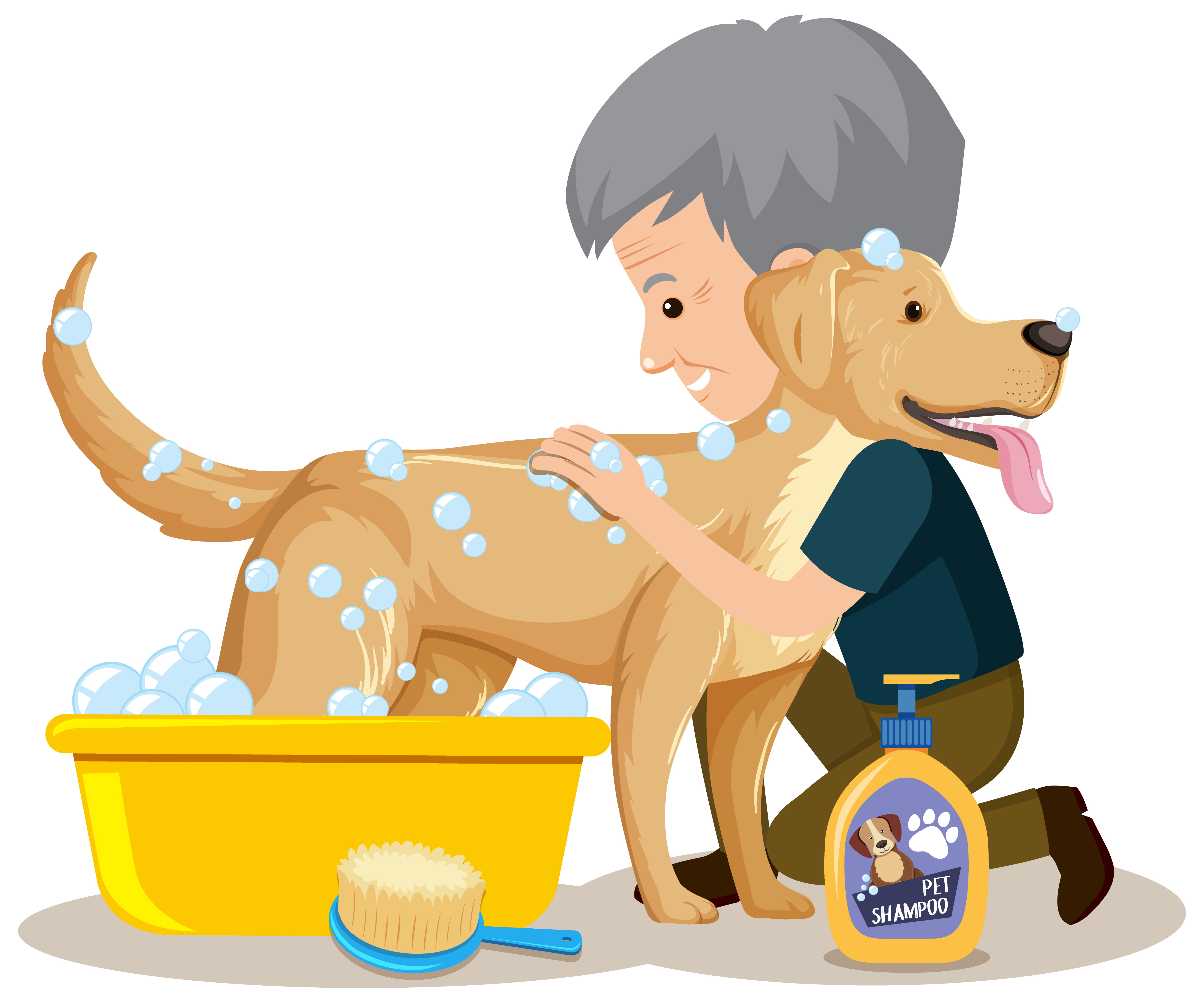 bathing animals clipart