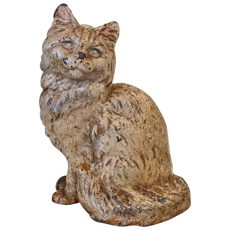 antique cast iron cat