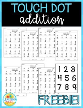 free printable pdf free printable touch math worksheets