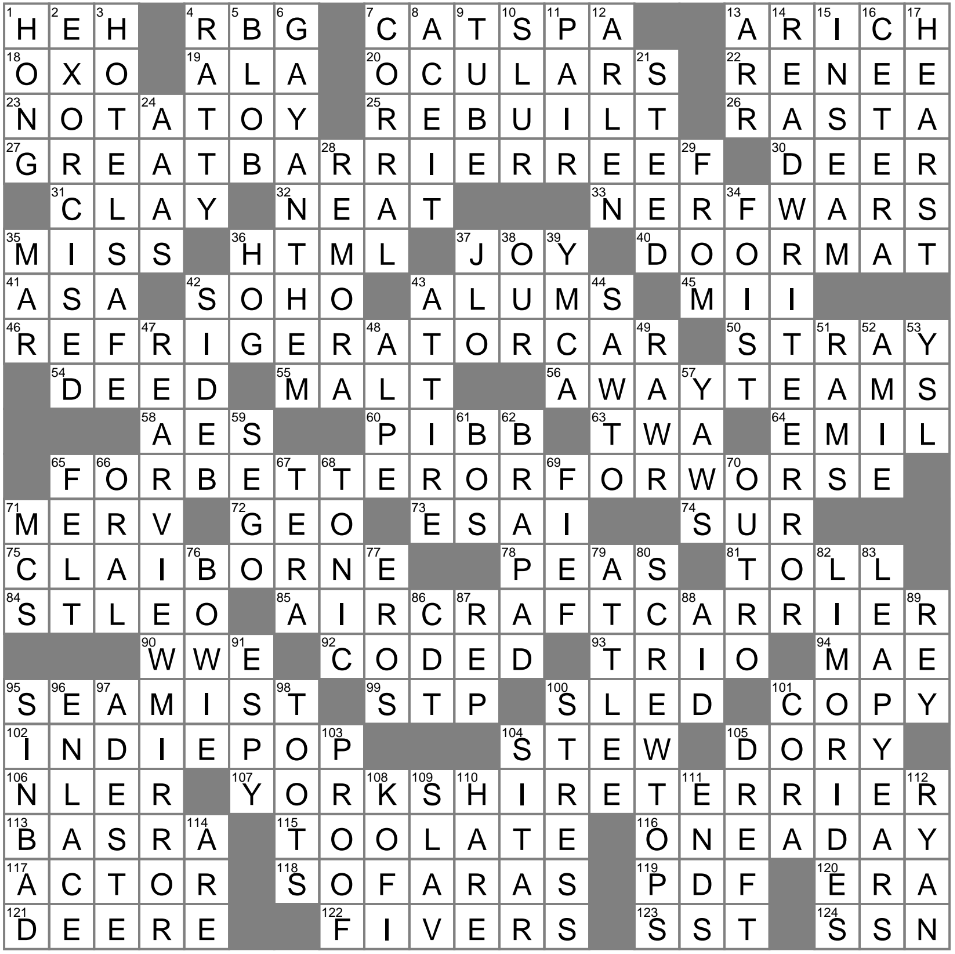 funniest crossword clues