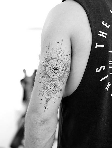 geometric tattoos for men