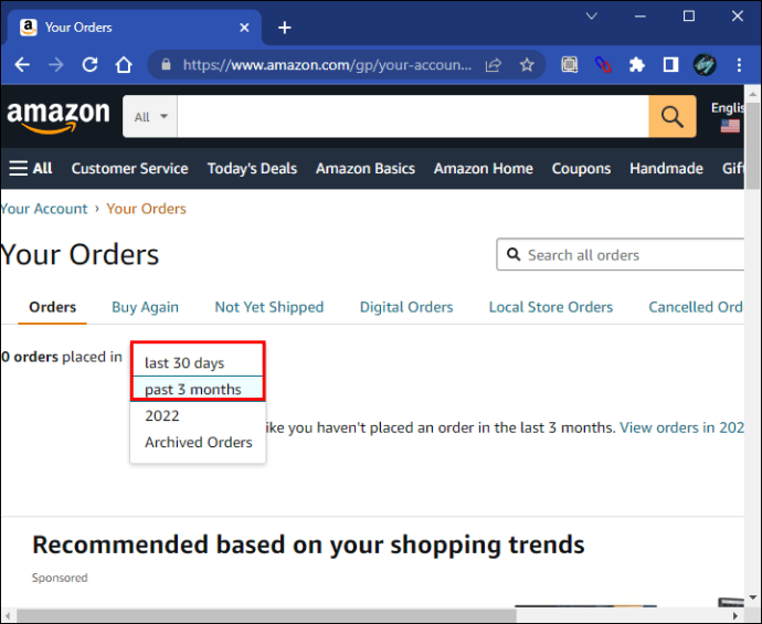 my amazon orders past 6 months