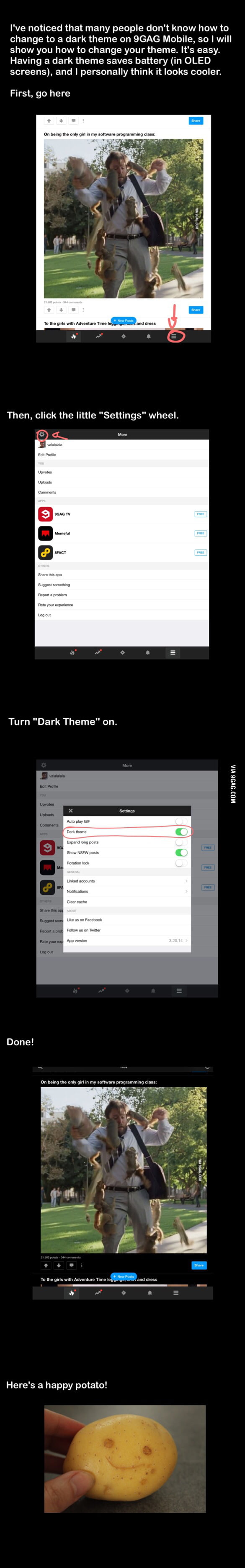 9gag dark mode