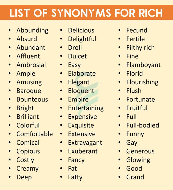 synonyms for rich