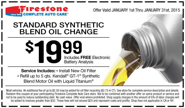 firestone oil change price