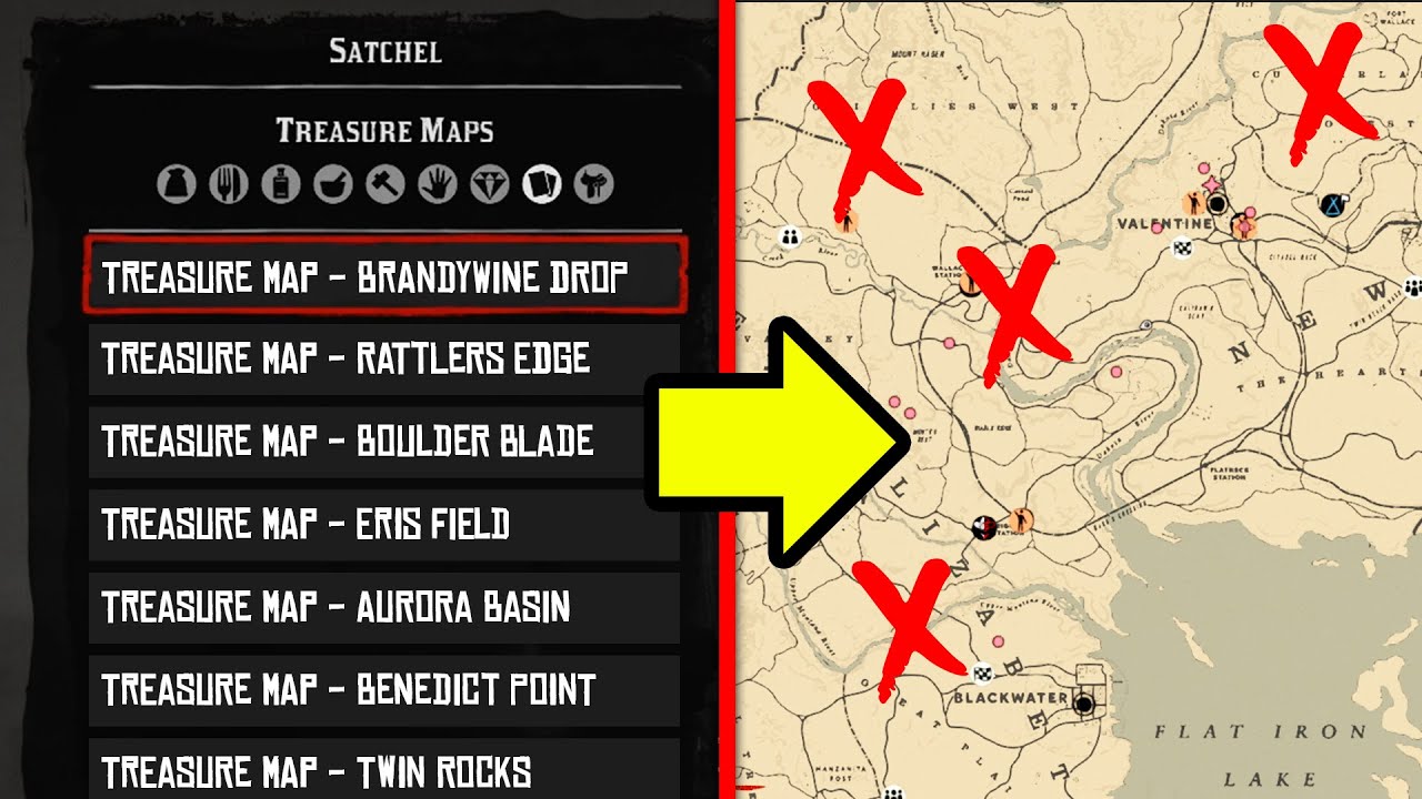 where to get treasure maps rdr2