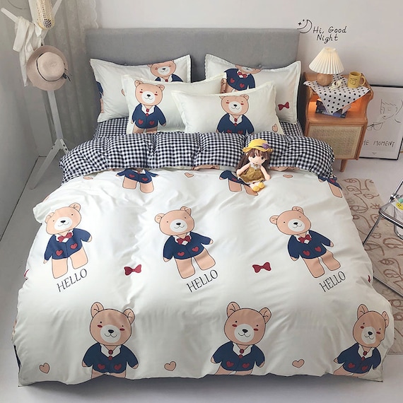 double teddy bear bedding