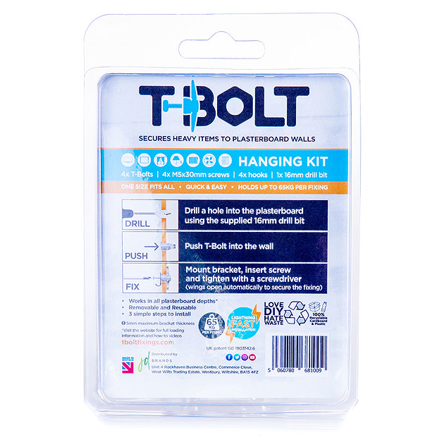 t bolt plasterboard fixing