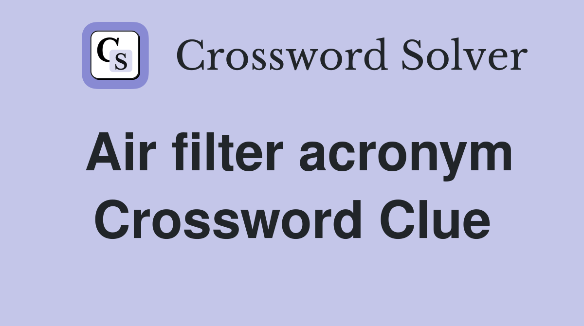 filter crossword clue