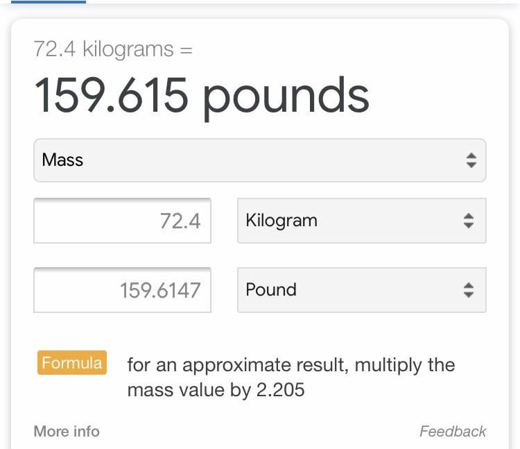 81.6 kg to pounds