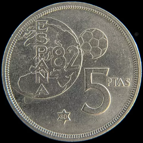 moneda de 5 pesetas de 1980