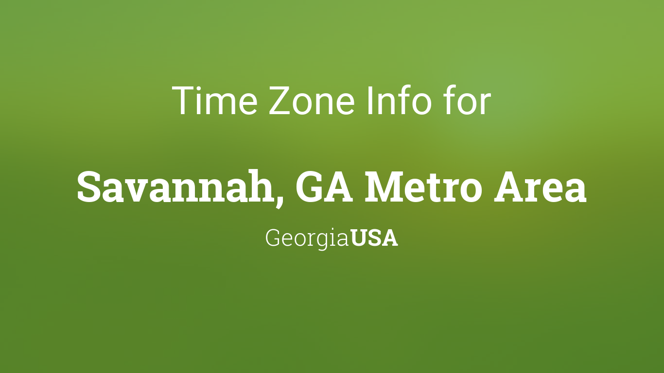 savannah georgia time zone