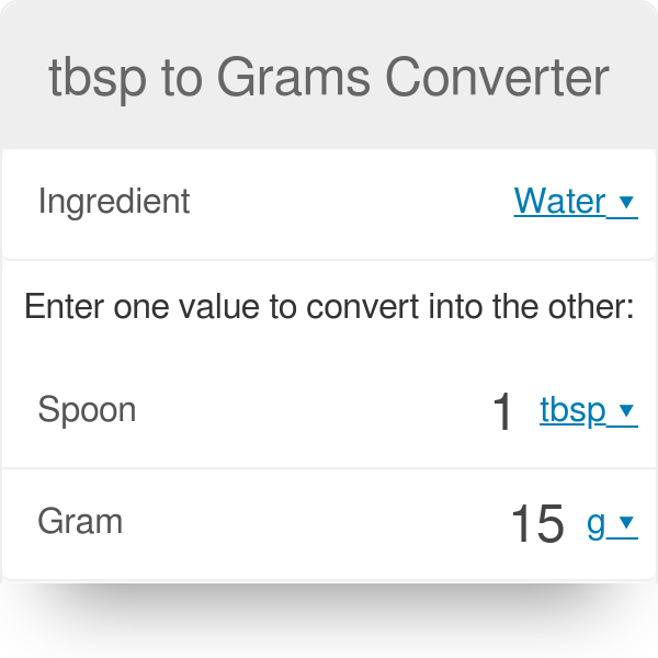 grams to tbsp conversion