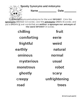 synonyms for spooky