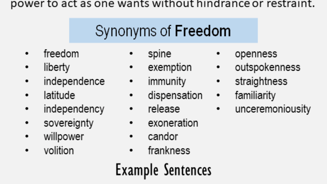 freedom synonym