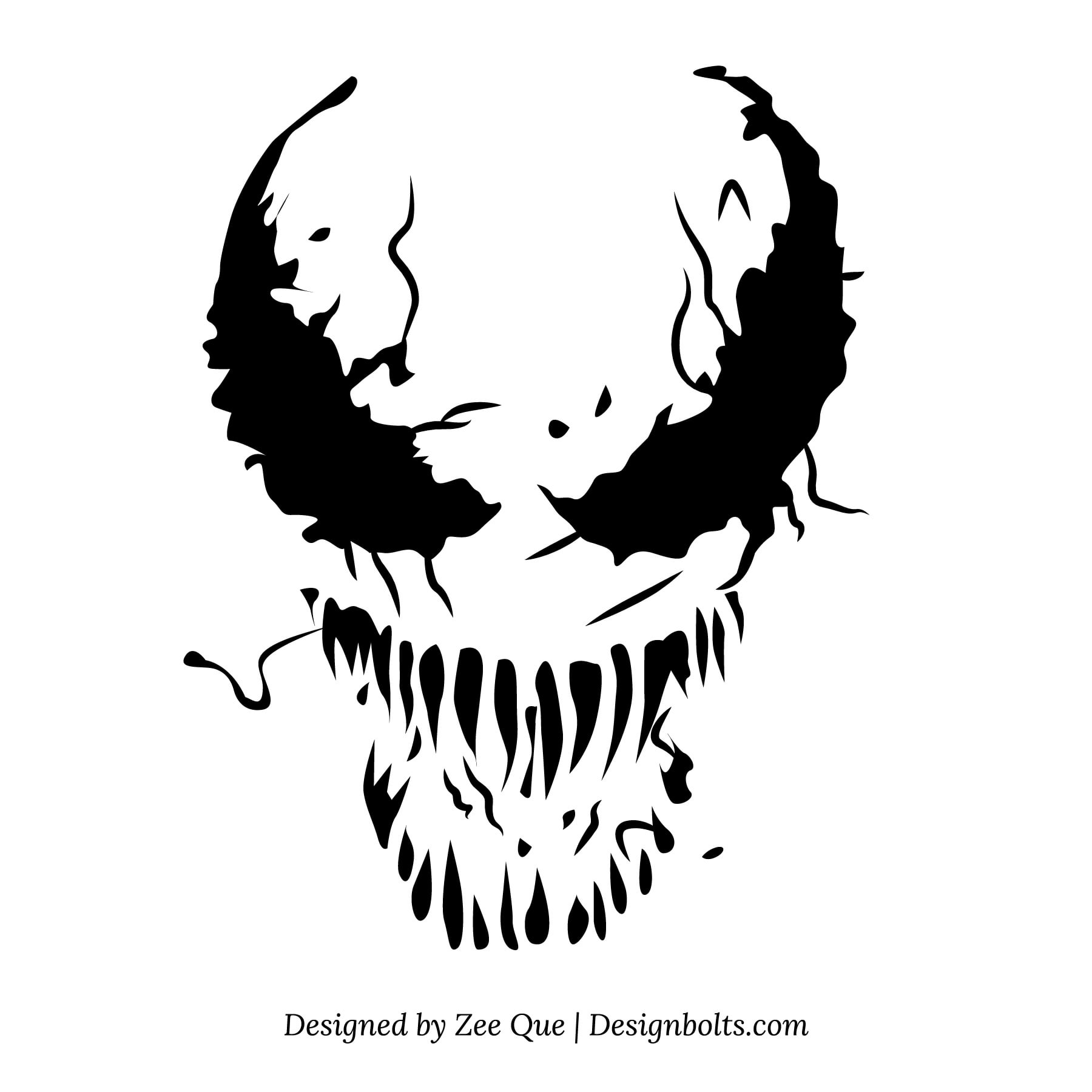 venom pumpkin stencil