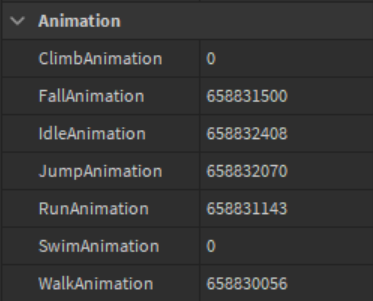 animation id roblox