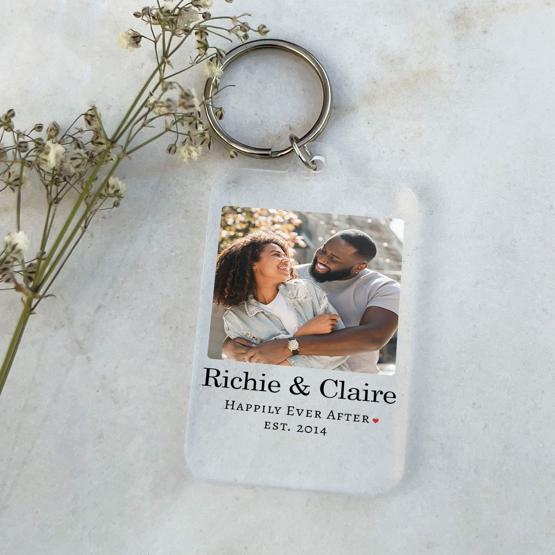 personalized photo keyring