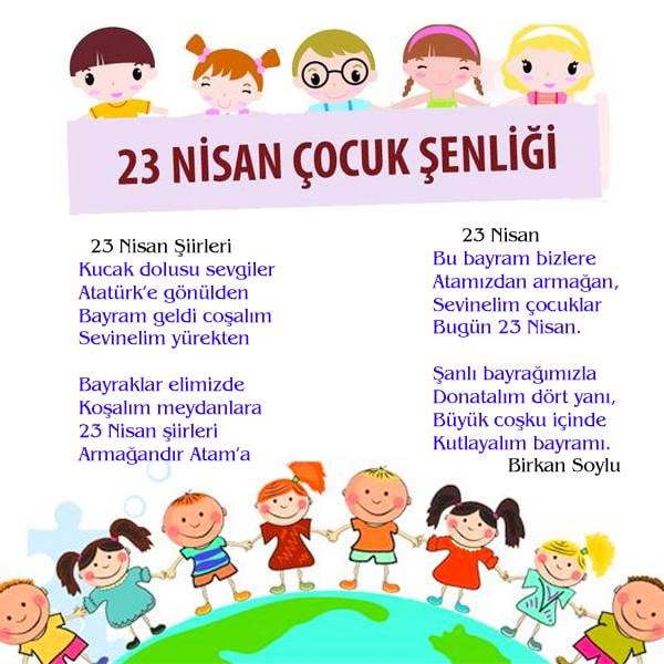 23 nisanla ilgili kısa şiir