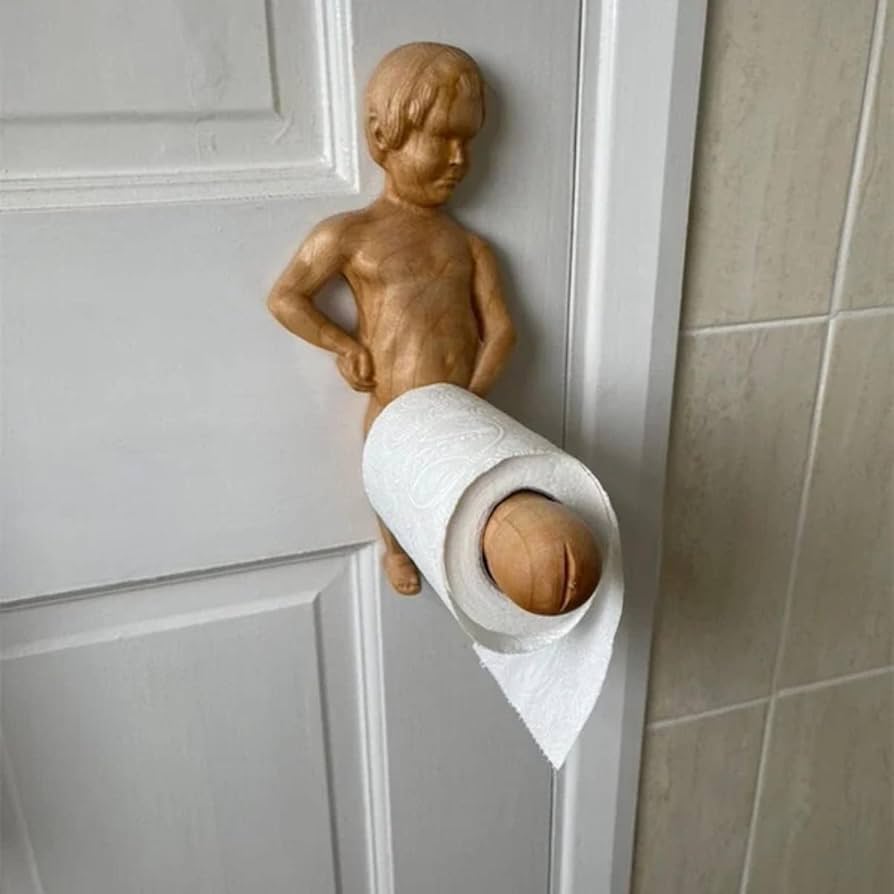 funny toilet roll holder